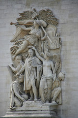 Obraz premium Triumphbogen in Paris, Relief Der Triumph Napoleons 1810
