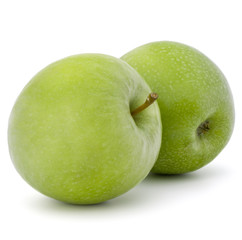 green apple isolated on white background cutout
