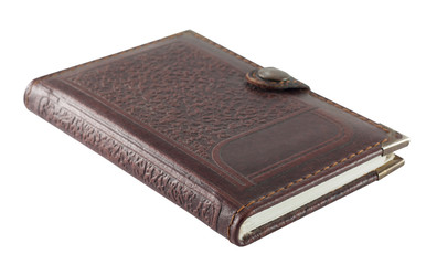 Notebook in leather cover