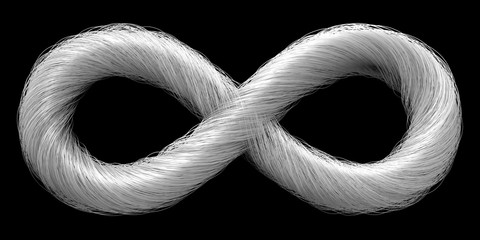 infinity symbol with smooth lines - obrazy, fototapety, plakaty