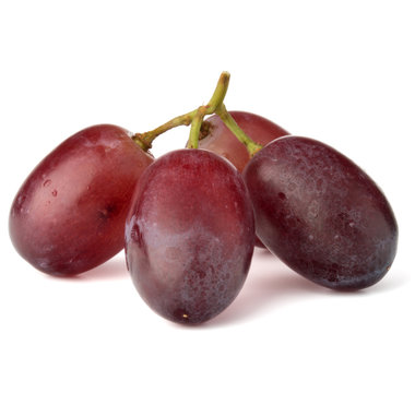 red grape bunch isolated on white background cutout