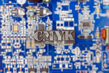 CMYK / caracteres d'imprimerie en plomb 