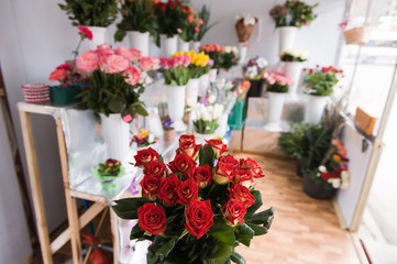 bouquet of roses on the background flowers