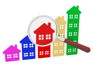 3D visualization of group homes in the form of a graph with a ma