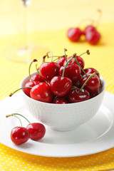 Cherries in a bowl