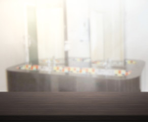 Table Top And Blur Interior of Background