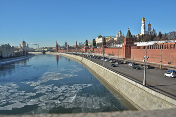 Fototapeta premium The Kremlin embankment in Moscow.