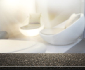 Table Top And Blur Interior of Background