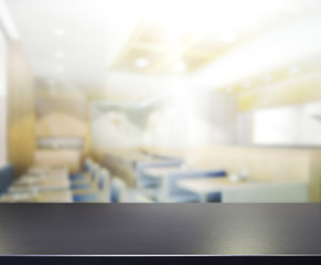 Table Top And Blur Interior of Background
