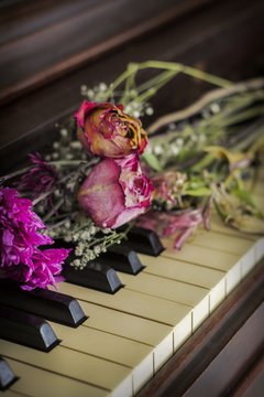 Old Piano Flowers