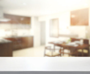 Table Top And Blur Interior of Background