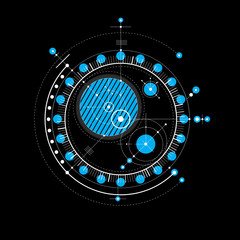 Technical plan, abstract engineering draft for use in graphic design