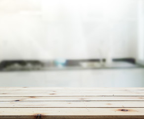 Table Top And Blur Interior of Background