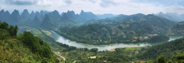 Karst mountains around Yangshuo