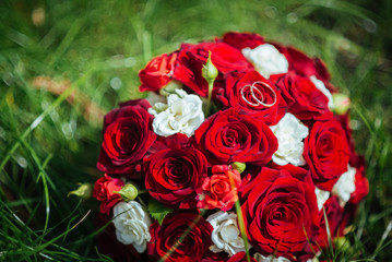 Rings for wedding bouquet