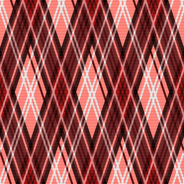 Seamless rhombic pattern in red and white