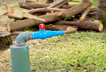 Faucet / Plastic faucet in the public park.
