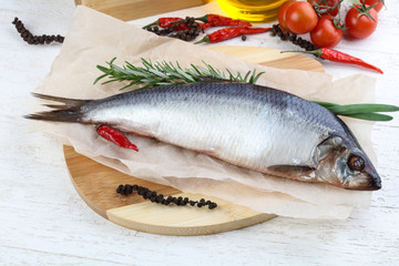 Herring with onion and rosemary