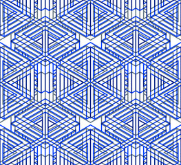 Regular colorful endless pattern with intertwine three-dimensional