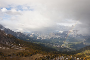 Fototapeta premium Dolomites, Italy. / The Dolomites are a mountain range located in northeastern Italy.