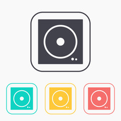 icon of speaker color set