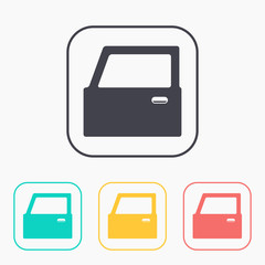icon of car door color set