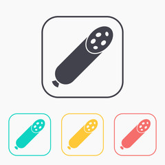 icon of salami color set
