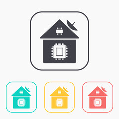 smart house icon color set
