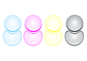 Иллюстрация вектор  - цветовая поллитра - CMYK - cyan magenta yellow black