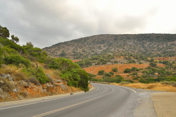 Summer landscape in Crete.