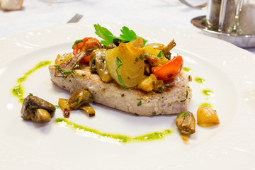 Tuna and ratatouille