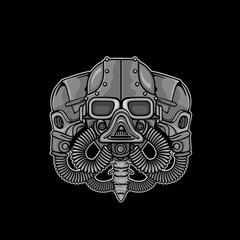  grunge skull coat of arms