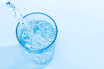 Water splash in glass