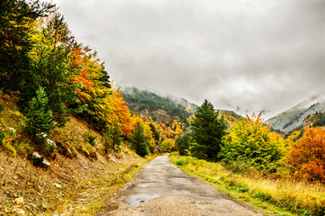Fototapeta na wymiar Autumn in the Pyrenees