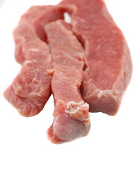 Fresh Raw Meat isolated on white background