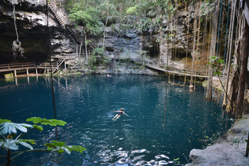 X-Canche cenote in Yucatan peninsula, Mexico.