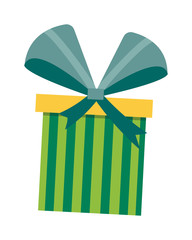 Gft box with ribbon vector. 