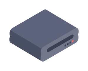 Computer Drive isometric icon vector illustration. 