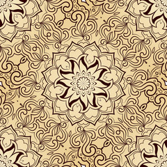 Bright seamless abstract pattern, mandala.