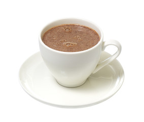 tasse de cacao isolé sur fond blanc
