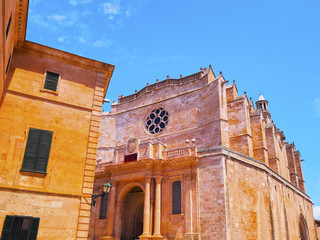 Cathedral in Ciutadella on Minorca - obrazy, fototapety, plakaty