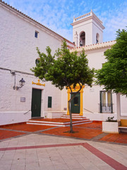 Church in Es Mercadal on Minorca - obrazy, fototapety, plakaty