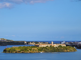 Fototapeta na wymiar Rey Island in Mahon on Minorca