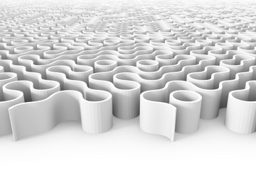 Fototapeta premium huge rounded maze structure with multiple entrances