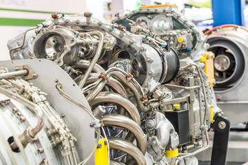 jet engine detail on display