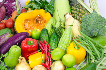 Asian vegetables background. Healthy eating