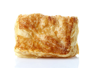 Puff pastry isolate on white