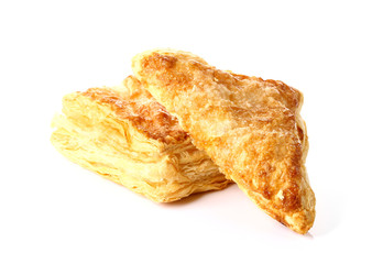 Puff pastry isolate on white