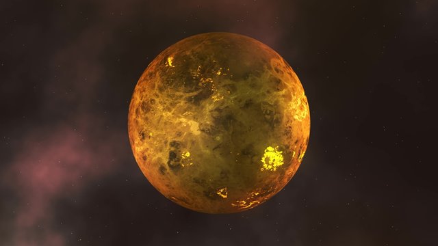 bright burning fireball sun star planet