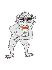 monster wart pimples disgusting decisive cripple evil dangerous horror halloween face head